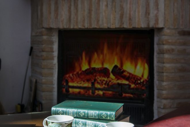 Chimenea en el salón